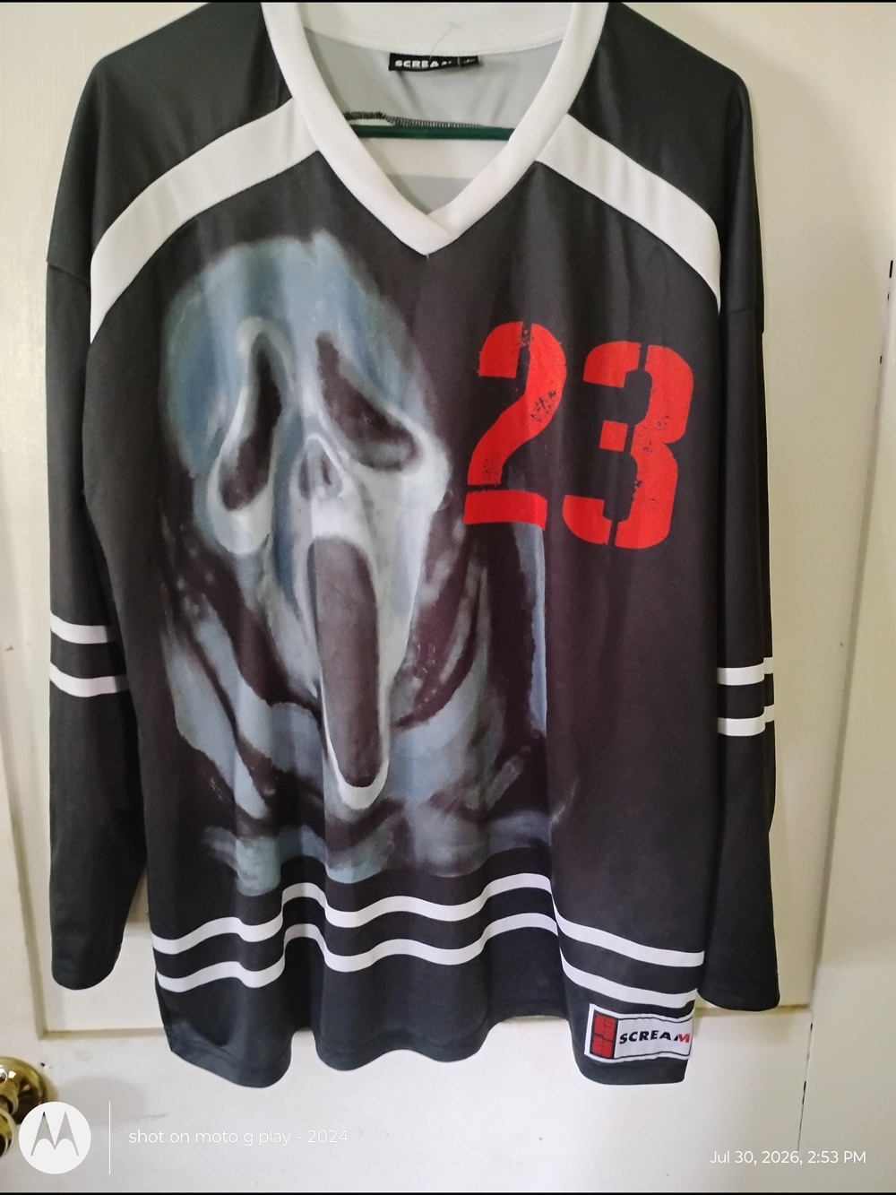 Scream 23 Black Graphic Hockey Jersey